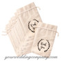 Stamped Linen Wedding Favor Bags - Thank You Lavender Favors - Eco Friendly Wedding Favor Bags