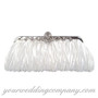 White Satin Evening Handbag-Clutch-Purse