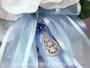 Something Blue Teardrop Bouquet Charm w/Flower Accent