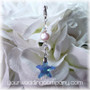 Crystal Starfish & Coin Pearl Bouquet Charm with White Roses