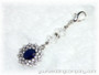 Something Blue Sapphire Crystal Wedding Bouquet Charm
