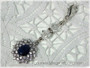 Something Blue Sapphire Crystal Wedding Bouquet Charm