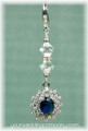 Something Blue Sapphire Crystal Wedding Bouquet Charm