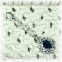 Something Blue Sapphire Crystal Wedding Bouquet Charm