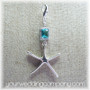 Something Blue Silver Starfish Bouquet Charm