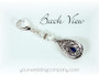 Petite Something Blue Swarovski Teardrop Bouquet Charm - Back View