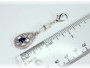 Petite Something Blue Swarovski Teardrop Bouquet Charm - Measurements