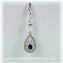 Petite Something Blue Swarovski Teardrop Bouquet Charm
