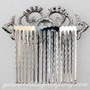 Baguette Crystal Hair Wedding Comb - Back View