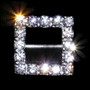 Miniature Square Rhinestone Buckle - Wedding Decoration