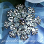 Swarovski Crystal Round Florette Wedding Brooch