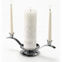Silver Unity Candle Holder - Wedding Ceremony Decoration