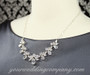 CZ Teardrop Cluster Necklace & Earrings Set