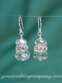 Faceted Squaredelle Bridal Earrings - Crystal Wedding Accessory