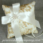 Gold Lace Ring Pillow