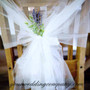 Chair Back Decorated with Tulle Fabric