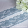 Antique Blue Scalloped Floral Lace (2-in wide)