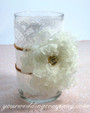 White Floral Stretch Lace - Wedding Centerpiece