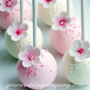 Pink Wedding Cake Pops