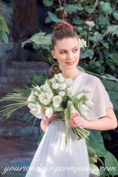 Greenery Wedding Bouquet With Flowers