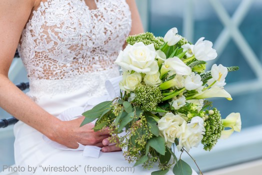 Greenery Wedding Bouquet With Flowers