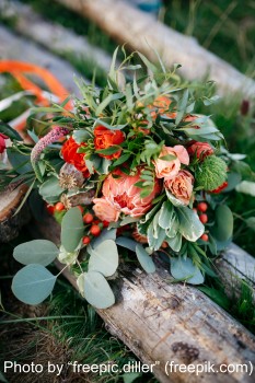 Greenery Wedding Bouquet With Flowers