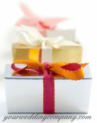 Ballotin Box Wedding Favor Ideas With Accent Ribbon