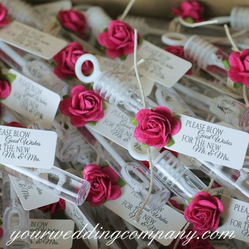 Blowing Bubbles Wedding Favor Idea