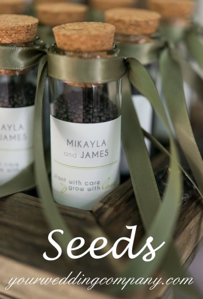 Bottled Seeds Wedding Favor Idea