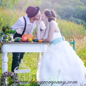 Fall Bride and Groom