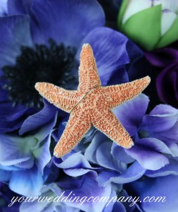 Sugar Starfish Wedding Bouquet Accent