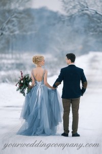 Winter Bride and Groom