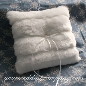 Faux Fur Winter Ring Pillow