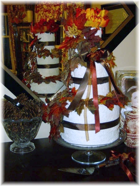 Fall Themed Towel Cake