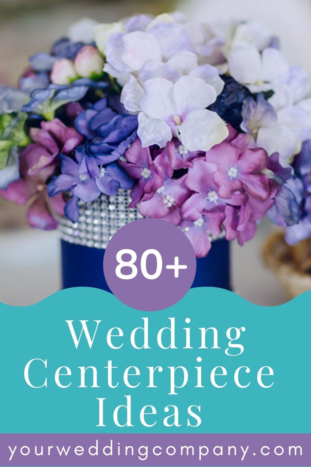 diy blue wedding centerpieces