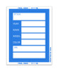 Stock Ticket Large Blue by ASP Products (421-L) Stock Ticket Large Blue by ASP Products (421-L)
