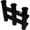 3 In 1 Molded Rod Holder Rod Rack - Black - Pkgd. by TH Marine (RHRM-3B-DP)