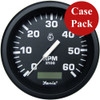 Faria 4" Heavy-Duty Tachometer with Hourmeter (6000 RPM) Gas - Black *Bulk Case of 12* - P/N TC9133B