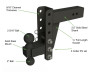 Specifications of the ProPride Brute Hitch Heavy-Duty 4" Drop / Rise 22000 lb 2.5" (Class 5) Receiver