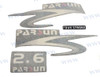 TOP COWLING STICKER FOR 2.6HP (PAF2.6-07000000)
