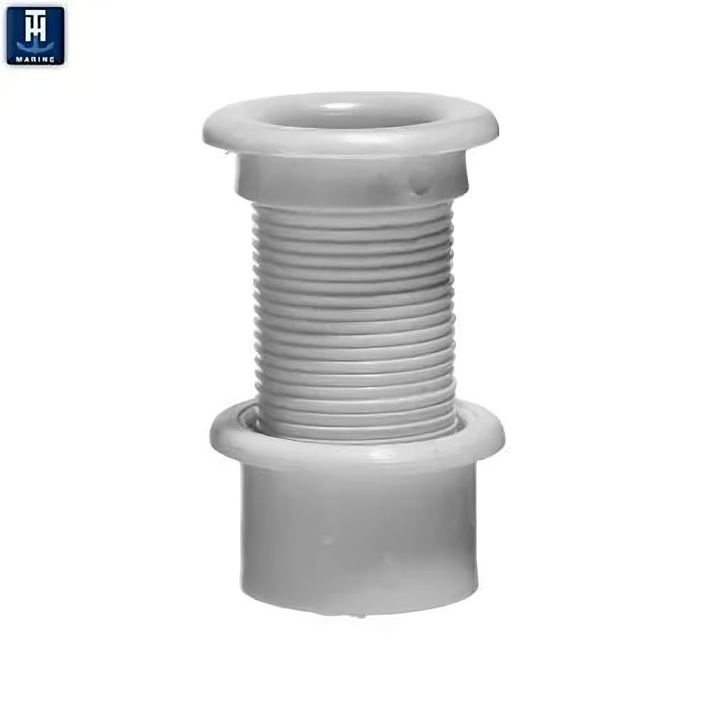 Seachoice Adjustable Splashwell Drain Tube, Fits 1-1/4 in. Opening, White Plastic
