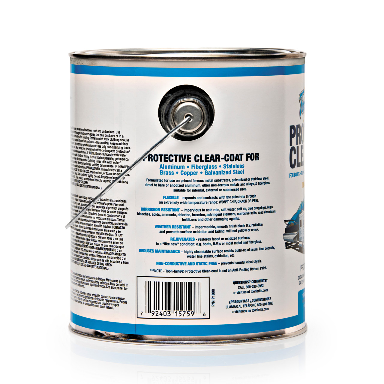 Toon-Brite BP1000 Aluminum Cleaner & Protective Clear-Coat Kit