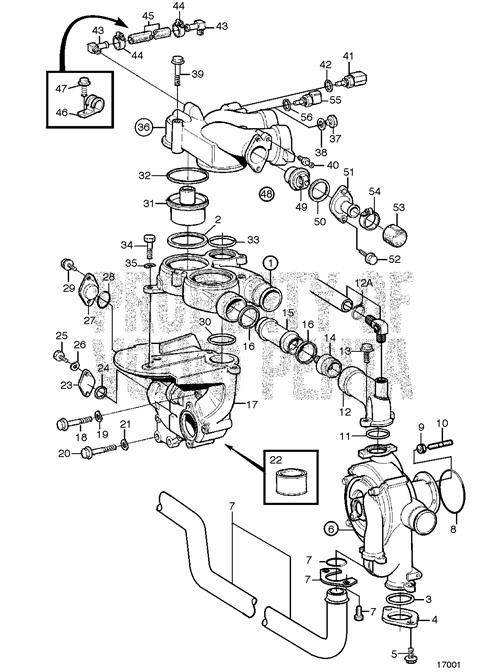 Thermostat Housing by Volvo Penta (425065) ProPride Marine