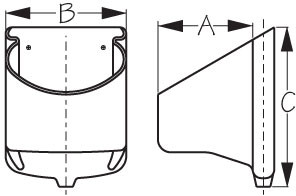 Sea Dog PVC Drink Holder - White Side-Mounted Cup Holder For Boats, Fits Beverages Up To 3.5 Inches (AMRS-588115-1)