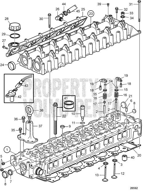 Cylinder Head, Exchange(V2) Volvo Penta (3801887) ProPride Marine