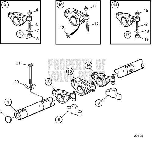 Rocker Arm Shaft by Volvo Penta (8148088) ProPride Marine