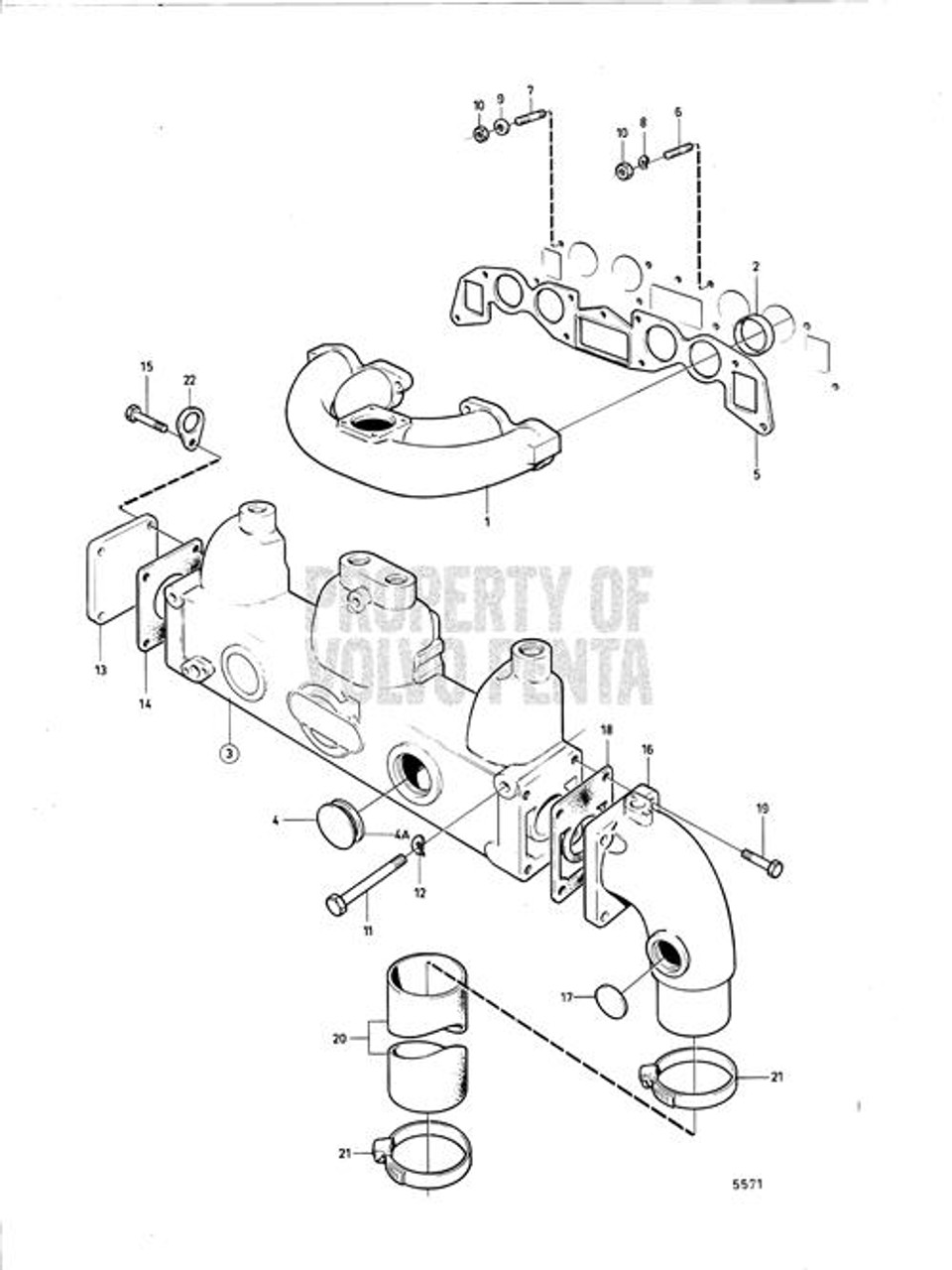 Exhaust Pipe by Volvo Penta (824532) - ProPride Marine