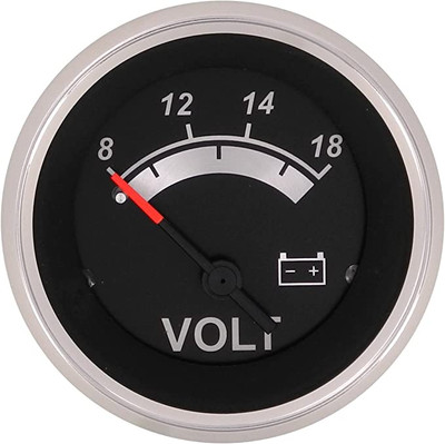 Voltmeter, Black Sterling 2", 8-18 Vdc by Sea Star Solutions (67019P)