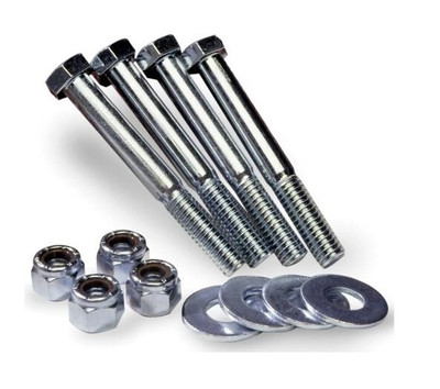 Bolts   (4) 3/8" X 4"   Hex Head   W/ Washers & Nyloc Nuts by Tie Down Engineering (86254)**(WSL) Bolts   (4) 3/8" X 4"   Hex Head   W/ Washers & Nyloc Nuts by Tie Down Engineering (86254)**(WSL)