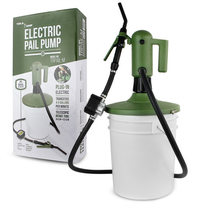 Trpail-M-B - Lithium Battery Powered Pail Pump With Meter by Tera Pumps (20156) Trpail-M-B - Lithium Battery Powered Pail Pump With Meter by Tera Pumps (20156)